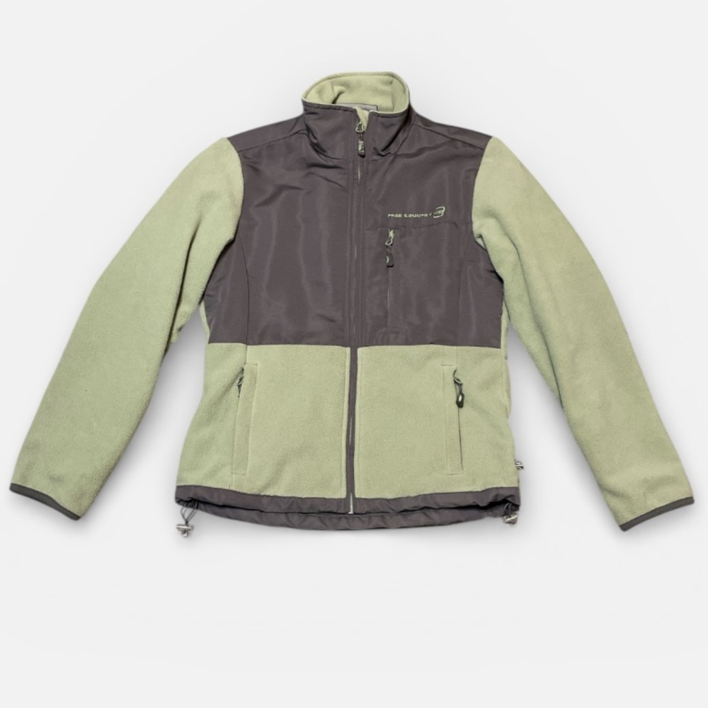 Women's Free Country Fully Lined Fleece Jacket Coat Green Outdoors Size Small